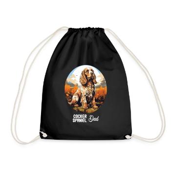 Épagneul Dog Cocker - Sac de sport léger - noir - Devant