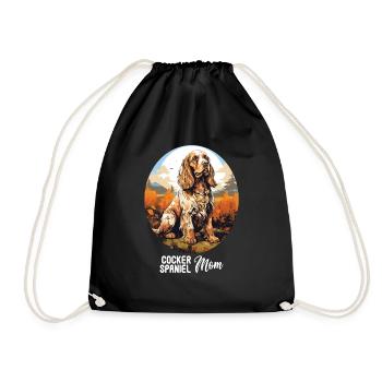 Épagneul Dog Cocker - Sac de sport léger - noir - Devant