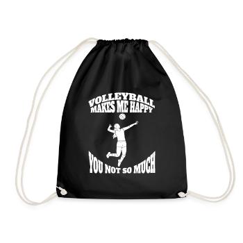 Volley-ball de plage Volley-ball cadeau Joueur de volley-ball - Sac de sport léger - noir - Devant