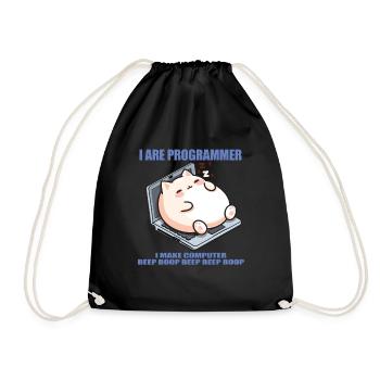 Ich bin Programmierer, fette schlafende Katze - Turnbeutel - Schwarz - Vorne