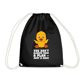 Canard drôle Canards mignons - Sac de sport léger - noir - Devant