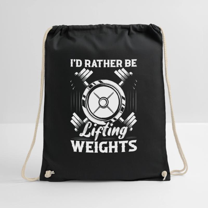 Lifting Weights Workout Training Weight Lifting Drawstring Bag