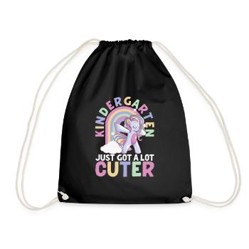 La maternelle est devenue une jolie licorne à pois 100e - Sac de sport léger - noir - Devant