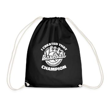 Baseball Baseball Mama - Turnbeutel - Schwarz - Vorne