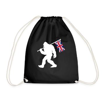 United Kingdom England Bigfoot - Turnbeutel - Schwarz - Vorne