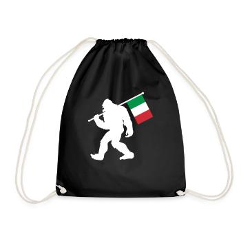 Italy - Drawstring Bag - black - Front