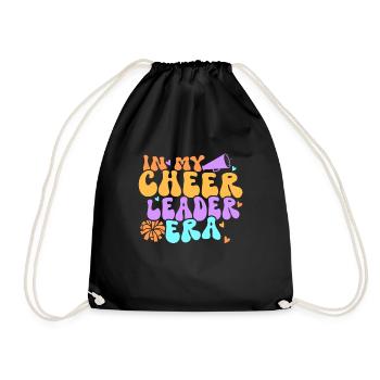 Cheerleadermädchen Cheerleading Jugend - Turnbeutel - Schwarz - Vorne
