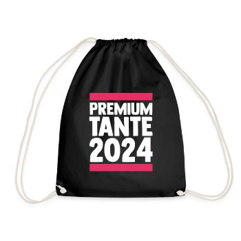 Werdende Tante 2024 - Turnbeutel - Schwarz - Vorne