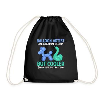 Balloon Animal Party Balloon Artist - Drawstring Bag - black - Front