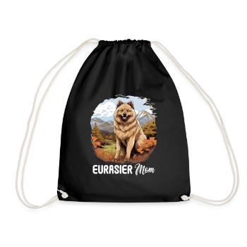 Dog Eurasier - Drawstring Bag - black - Front