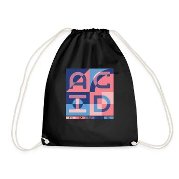 Acid House Techno Trip EDM Party Festival DJ - Drawstring Bag - black - Front