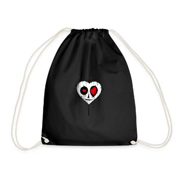 Heart Halloween - Drawstring Bag - black - Front