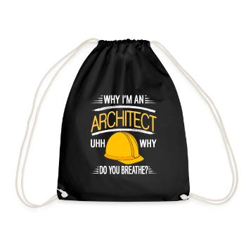 Pourquoi je suis architecte Euh, pourquoi le faites-vous ? - Sac de sport léger - noir - Devant