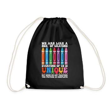 We're like a box of crayons Funnier - Drawstring Bag - black - Front