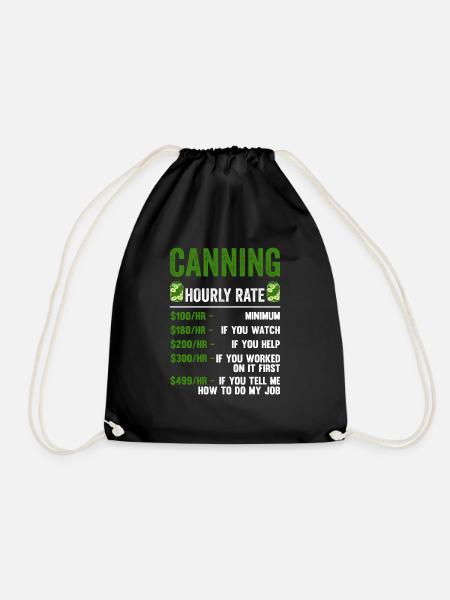 Canning Hourly Rate - Turnbeutel - Schwarz