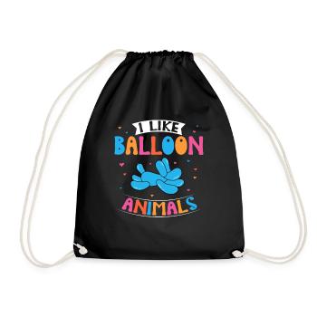 Balloon Animal Party Balloon Artist - Drawstring Bag - black - Front