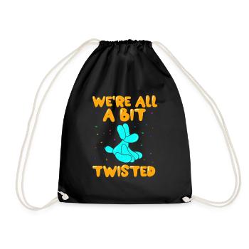 Balloon Animal Party Balloon Artist - Drawstring Bag - black - Front