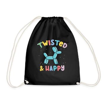 Balloon Animal Party Balloon Artist - Drawstring Bag - black - Front