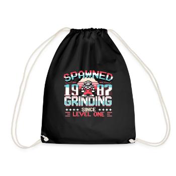 Engendré en 1987 Grinding depuis Level One Funny Gamer - Sac de sport léger - noir - Devant
