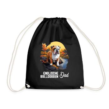 Chien Bouledogue anglais - Sac de sport léger - noir - Devant