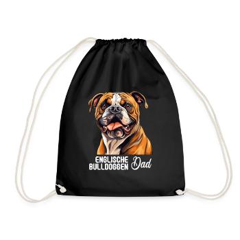 Chien Bouledogue anglais - Sac de sport léger - noir - Devant