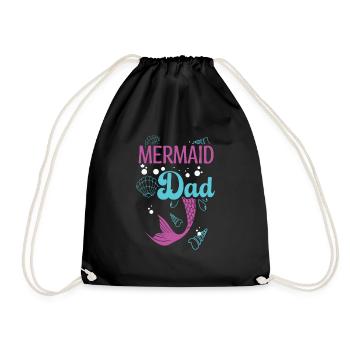 Fête d’anniversaire sirène famille assortie - Sac de sport léger - noir - Devant