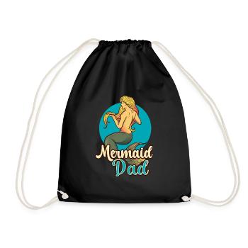 Fête d’anniversaire sirène famille assortie - Sac de sport léger - noir - Devant