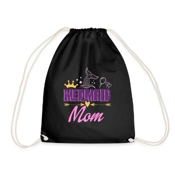 Fête d’anniversaire sirène famille assortie - Sac de sport léger - noir - Devant