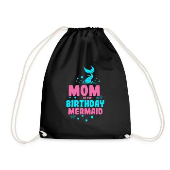 Fête d’anniversaire sirène famille assortie - Sac de sport léger - noir - Devant