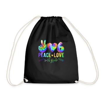 École d’élèves de sixième année Peace Love - Sac de sport léger - noir - Devant