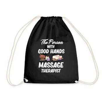 The Person with the Good Hands Massage Therapist - Drawstring Bag - black - Front