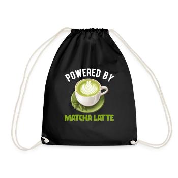 Matcha Tea Latte Lover For Green Tea Funny Matcha - Drawstring Bag - black - Front