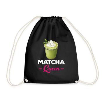 Matcha Tea Latte Lover For Green Tea Funny Matcha - Drawstring Bag - black - Front