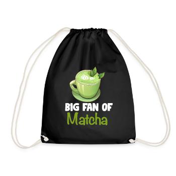 Matcha Tea Latte Lover For Green Tea Funny Matcha - Drawstring Bag - black - Front