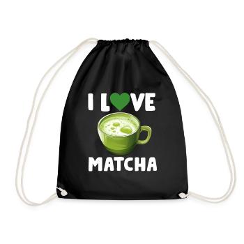 Matcha Tea Latte Lover For Green Tea Funny Matcha - Drawstring Bag - black - Front