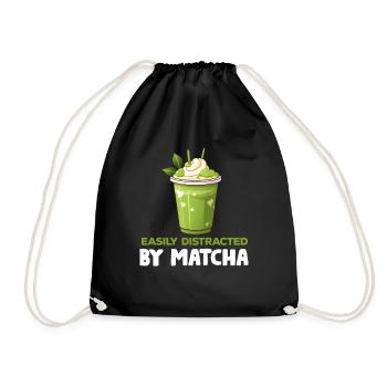 Matcha Tea Latte Lover For Green Tea Funny Matcha - Drawstring Bag - black - Front