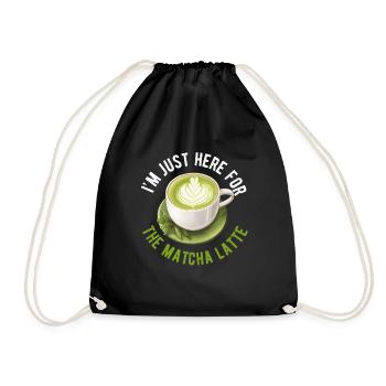 Matcha Tea Latte Lover For Green Tea Funny Matcha - Drawstring Bag - black - Front