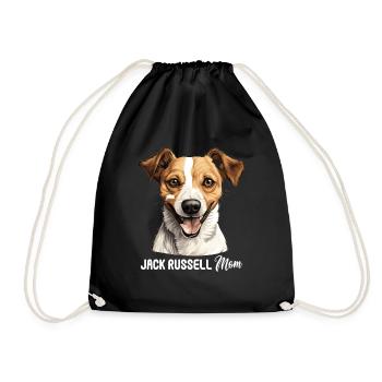 Hund Jack Russell - Turnbeutel - Schwarz - Vorne