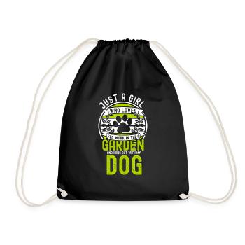 Garden and Dogs Planters Gifts Gardeners - Drawstring Bag - black - Front