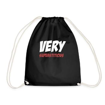 superstitieux, drôle, malheureux, occulte - Sac de sport léger - noir - Devant