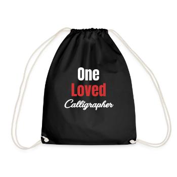 A Beloved Calligrapher Funny Craftsman - Drawstring Bag - black - Front