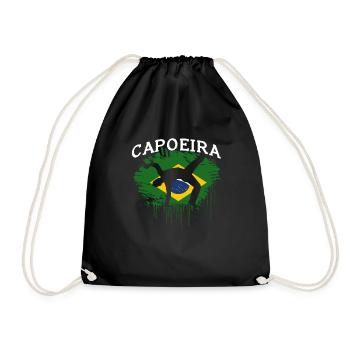 Capoeira Brazil Flag - Drawstring Bag - black - Front
