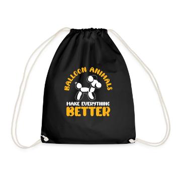 Balloon Animal Party Balloon Artist - Drawstring Bag - black - Front