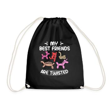 Balloon Animal Party Balloon Artist - Drawstring Bag - black - Front
