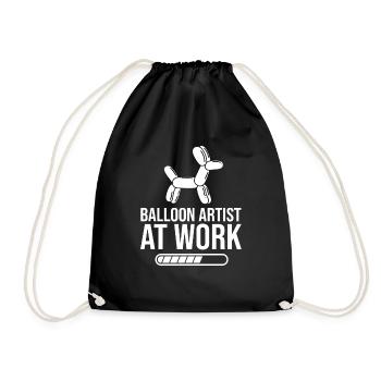Balloon Animal Party Balloon Artist - Drawstring Bag - black - Front