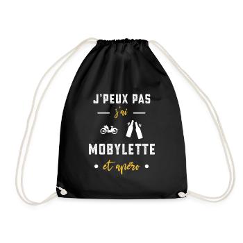 je peux pas j'ai mobylette apéro humour - Sac de sport léger - noir - Devant