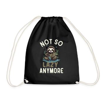Sloth Lover | Angel Lover - Drawstring Bag - black - Front