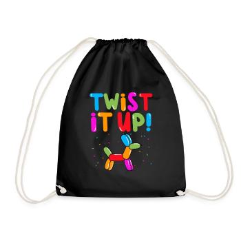 Balloon Animal Party Balloon Artist - Drawstring Bag - black - Front