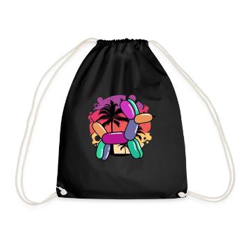 Balloon Animal Party Balloon Artist - Drawstring Bag - black - Front
