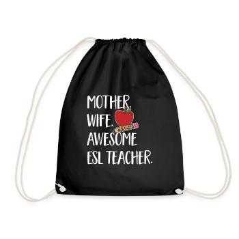 Professeur d’anglais langue seconde langue étrangère - Sac de sport léger - noir - Devant